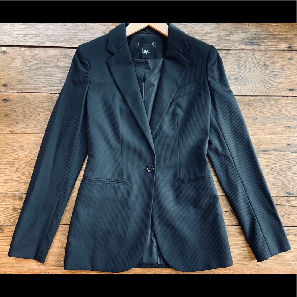 The Limited Black pinstripe jacket